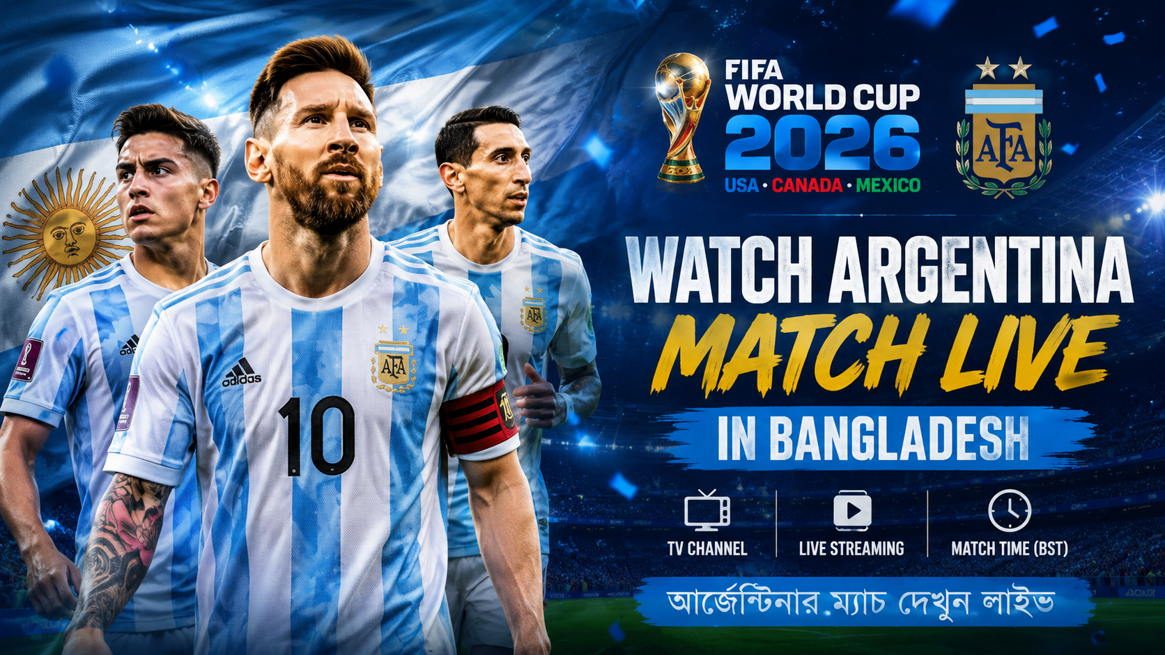 Watch Argentina Match Live in Bangladesh